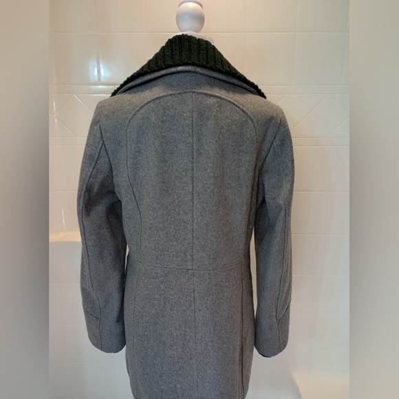 Calvin Klein Women's Grey & Black Wool Blend Pea Coat Size 6 - Picture 10 of 15